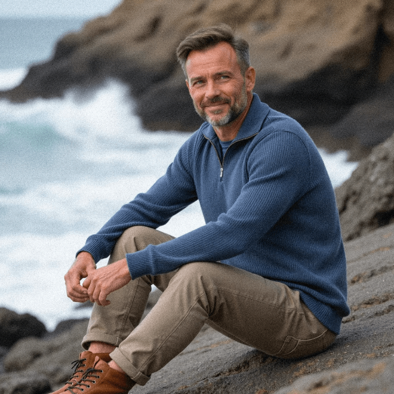 Finn™ | Zip Collar Knit Sweater